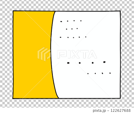 ゆるめシンプルな横向き名刺1　ベタ塗り 122627688