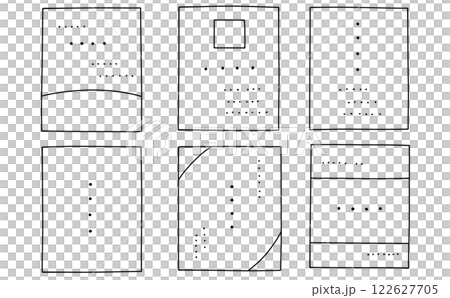 簡潔清爽的垂直名片套（線條描寫） 122627705