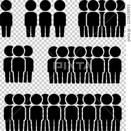 Pictogram of many people Pictogram of many people 122628053