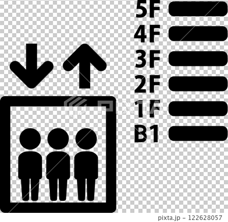 エレベーターのピクトグラム 122628057