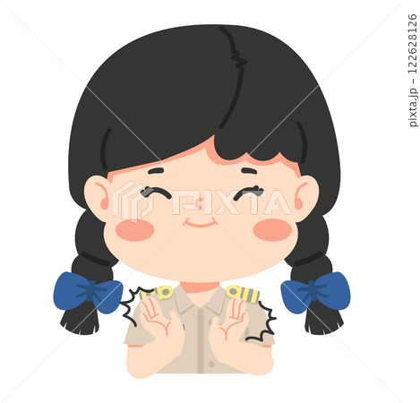 Cute teacher is clapping hands Cute teacher is clapping hands 122628126