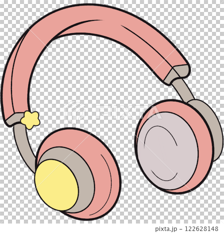The illustration of a headphones The illustration of a headphones 122628148