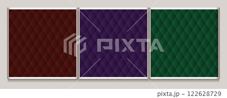 Classic volume seamless patterns like upholstery. Traditional rhombus grid. Dark backgrounds Classic volume seamless patterns like upholstery. Traditional rhombus grid. Dark backgrounds 122628729