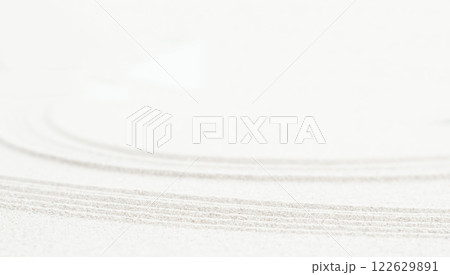 Zen Garden Sand White Background Japanese Balance Meditation Relax Buddhism Spirituality, Pattern Line Wave Mandala Mockup Spa Vacation Yoga Lifestyle Natural Summer, Texture Desert Coast Sea. Zen Garden Sand White Background Japanese Balance Meditation Relax Buddhism Spirituality, Pattern Line Wave Mandala Mockup Spa Vacation Yoga Lifestyle Natural Summer, Texture Desert Coast Sea. 122629891
