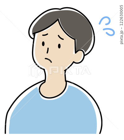 困っている/焦っている人　男性のイラスト 122630005