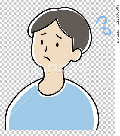困っている/焦っている人　男性のイラスト 122630005