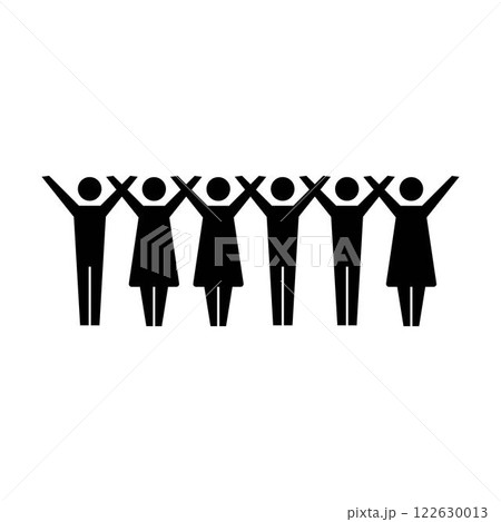 Leadership icon vector group of people and leader symbol in glyph pictogram illustration Leadership icon vector group of people and leader symbol in glyph pictogram illustration 122630013
