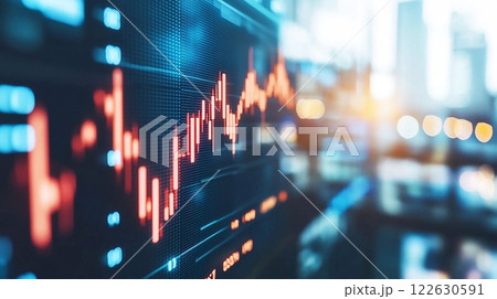 株価チャートと金融市場のデータ 122630591