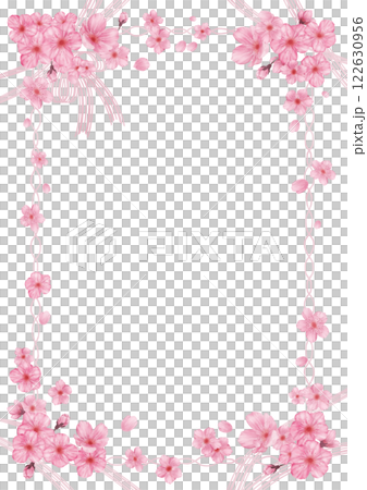 Sakura pink frame (vertical white background) Sakura pink frame (vertical white background) 122630956