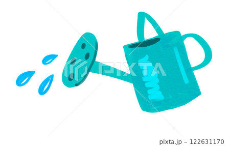 Child drawing of watering can Child drawing of watering can 122631170