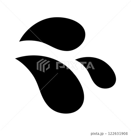 雫 汗 単体 アイコン 黒 シルエット ベクター 液体 雫 汗 単体 アイコン 黒 シルエット ベクター 液体 122631908