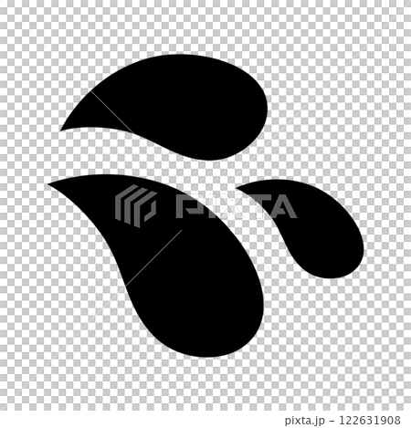 雫 汗 単体 アイコン 黒 シルエット ベクター 液体 雫 汗 単体 アイコン 黒 シルエット ベクター 液体 122631908