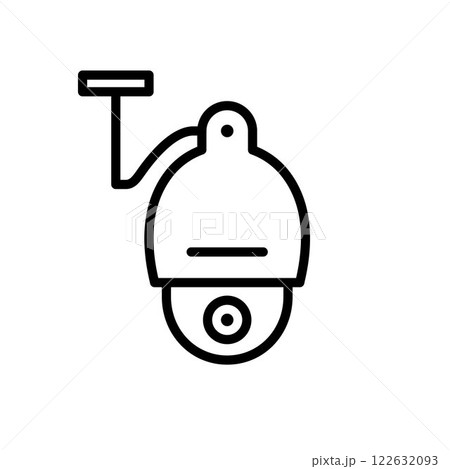 CCTV icon, video surveillance made linear style 122632093