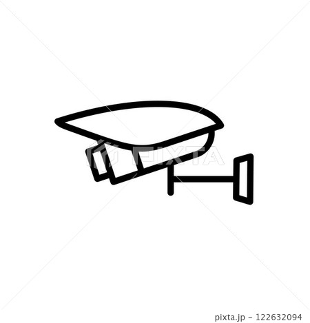 CCTV icon, video surveillance made linear style 122632094
