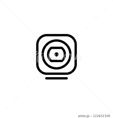 CCTV icon, video surveillance made linear style CCTV icon, video surveillance made linear style 122632100