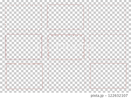 Watercolor style simple muted color square frame set 122632107