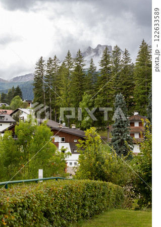 Summer scenery of Cortina d'Ampezzo, Italy Summer scenery of Cortina d'Ampezzo, Italy 122633589