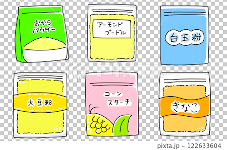 ゆるめシンプルな粉セット1　ベタ塗り 122633604