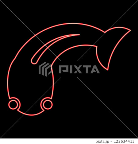 Neon fish goby red color vector illustration image flat style Neon fish goby red color vector illustration image flat style 122634413