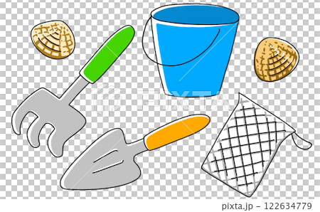 Loose and simple shellfish gathering set, solid color Loose and simple shellfish gathering set, solid color 122634779