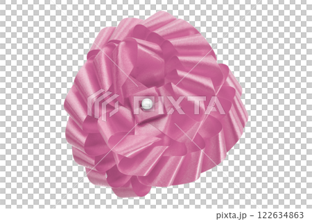 pink ribbon on isolated on transparent background. 122634863