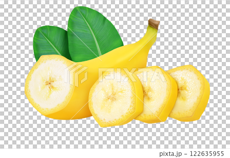 Realistic illustration of banana 122635955