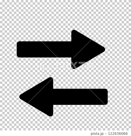 双方向の矢印のアイコンイラスト 双方向の矢印のアイコンイラスト 122636066