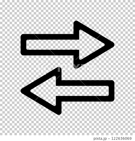 Two-way arrow icon illustration 122636069