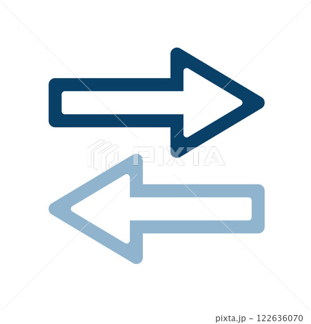 双方向の矢印のアイコンイラスト 双方向の矢印のアイコンイラスト 122636070