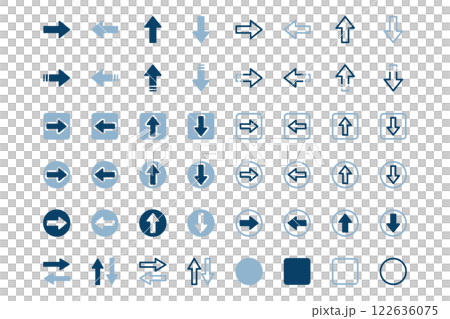 いろいろな矢印のアイコンイラストセット 122636075