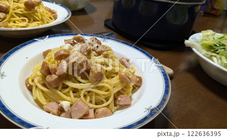 ウィンナーのパスタ ウィンナーのパスタ 122636395