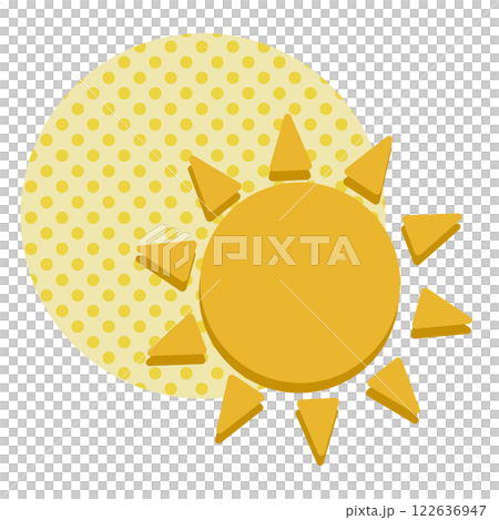 Yellow polka dots and sun 122636947