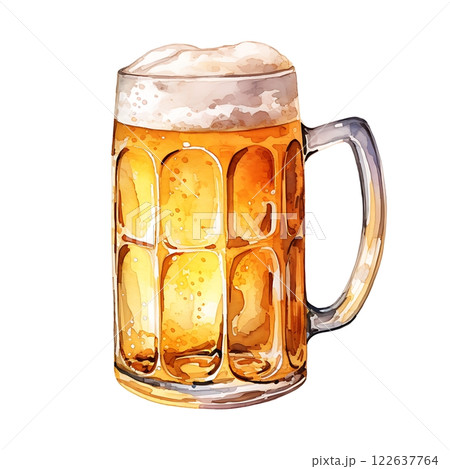 Bavarian flag watercolor illustration for Octoberfest celebration. Bavarian flag watercolor illustration for Octoberfest celebration. 122637764