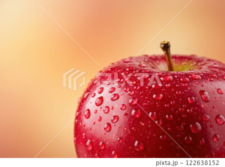 フレッシュなリンゴのクローズアップ（AI生成画像） 122638152