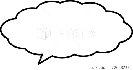 フワフワ吹き出しイラスト 122638228
