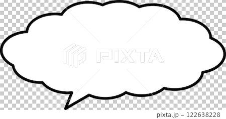 フワフワ吹き出しイラスト 122638228