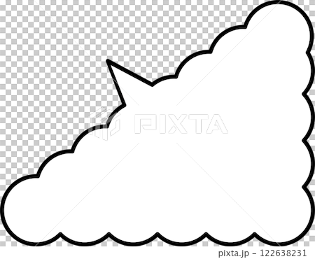 右下角有一個蓬鬆的氣泡 右下角有一個蓬鬆的氣泡 122638231