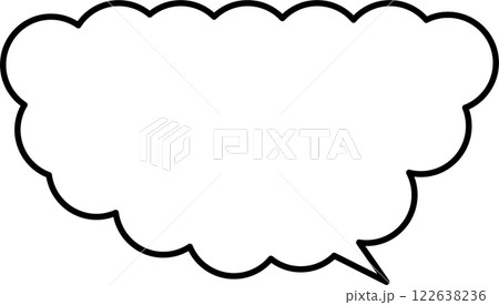 上ふわふわ吹き出し赤 上ふわふわ吹き出し赤 122638236