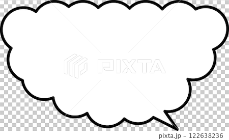 上ふわふわ吹き出し赤 上ふわふわ吹き出し赤 122638236