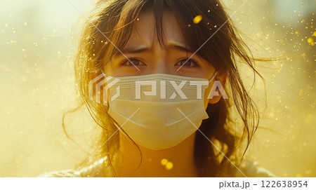 花粉症に苦しむ女性 122638954