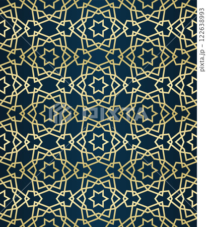 Islamic background with traditional style arabic. Seamless pattern for card, background, fabric or abstract design. Muslim ornament. 122638993