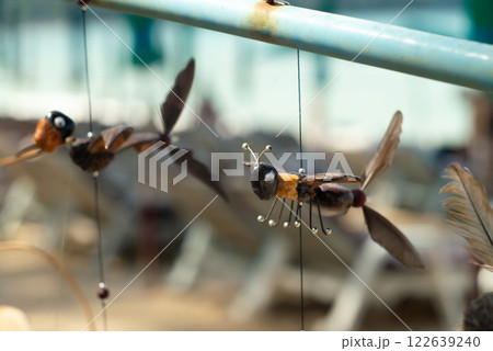 Hanging souvenirs in Phuket, Thailand, wind chime 122639240