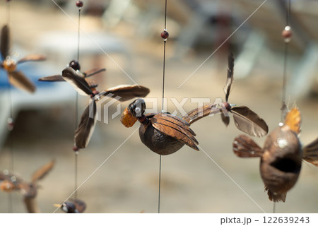 Hanging souvenirs in Phuket, Thailand, wind chime Hanging souvenirs in Phuket, Thailand, wind chime 122639243