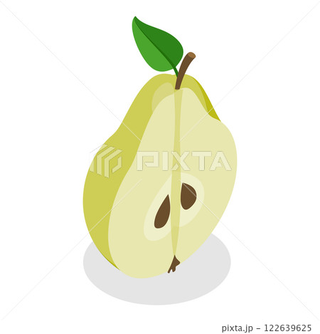 3D Isometric Flat Vector Set of Fruits, Tasty and Healthy Nutrition. Item 2 3D Isometric Flat Vector Set of Fruits, Tasty and Healthy Nutrition. Item 2 122639625