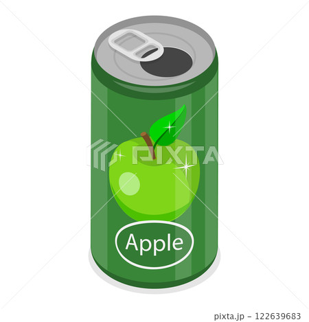 3D Isometric Flat Vector Set of Soda Drinks, Soft Beverages Cans. Item 5 122639683