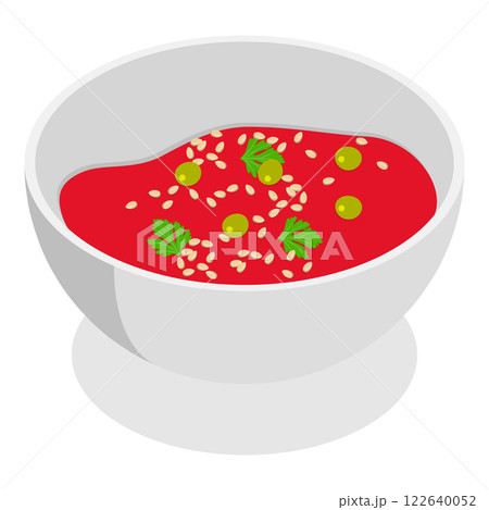 3D Isometric Flat Vector Illustration of Healthy Plate, Balanced Diet. Item 3 3D Isometric Flat Vector Illustration of Healthy Plate, Balanced Diet. Item 3 122640052