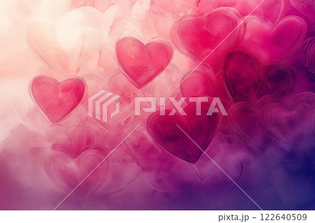 Heart shapes add warmth to romantic Valentine's Day celebrations 122640509