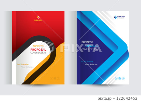 Corporate Business Proposal Catalog cover Design Template Concepts 122642452