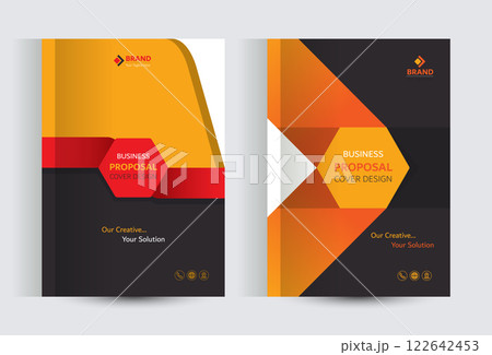 Corporate Business Proposal Catalog cover Design Template Concepts 122642453