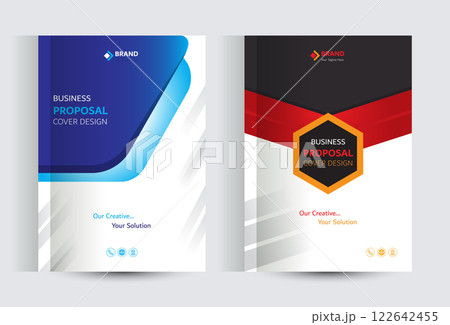 Corporate Business Proposal Catalog cover Design Template Concepts 122642455